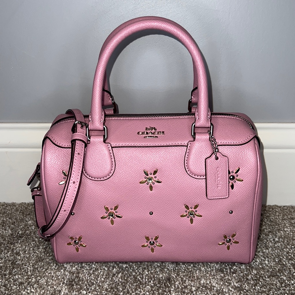 Coach Crossgrain Stud Mini Bennet Satchel In Tulip